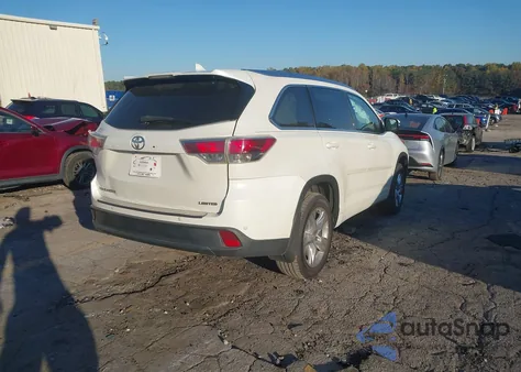 2014 Toyota Highlander Limited Platinum V6 из США, поврежденный, VIN 5TDYKRFH6ES024581